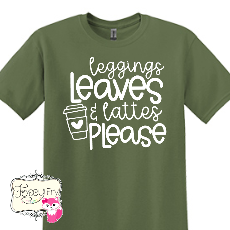 Leggings Leaves & Lattes Please
