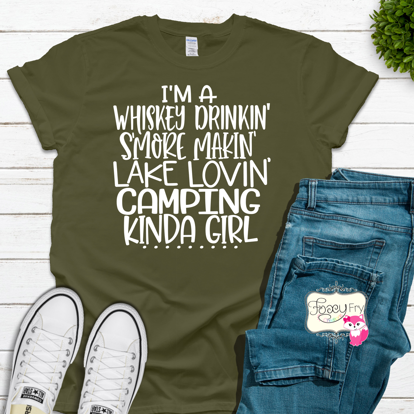 Whiskey Drinkin' Camping Girl